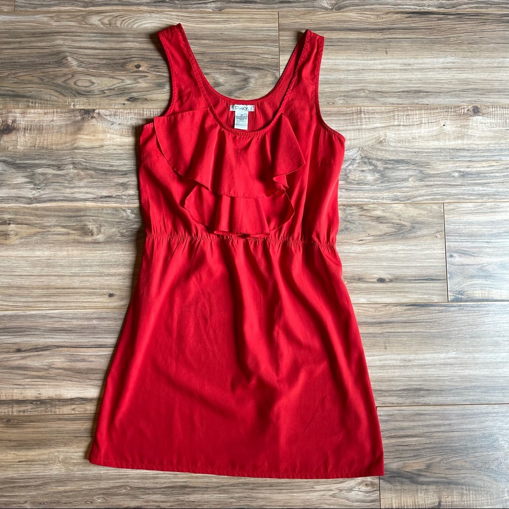 Pinky Lightweight Sleeveless Coral Red Dress - Med